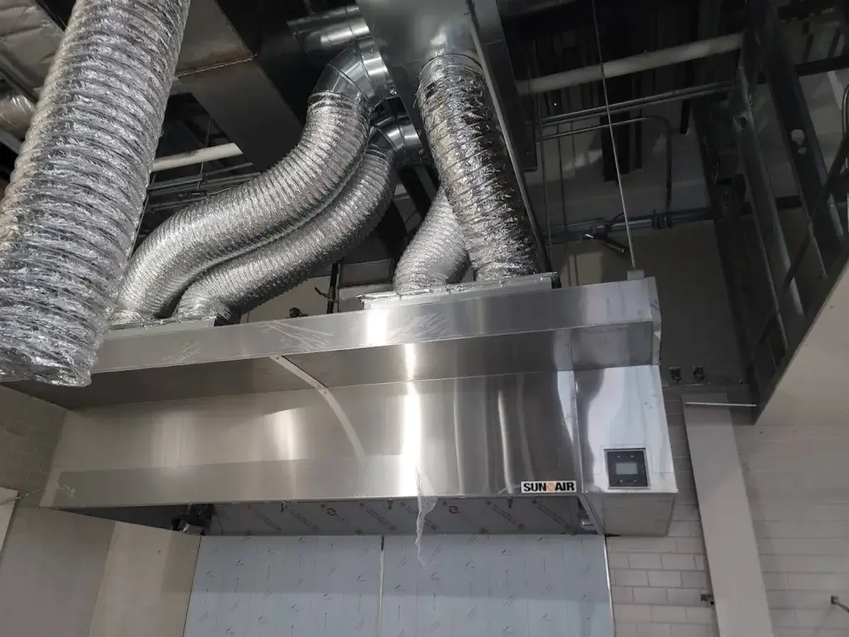Kitchen exhaust duct installation