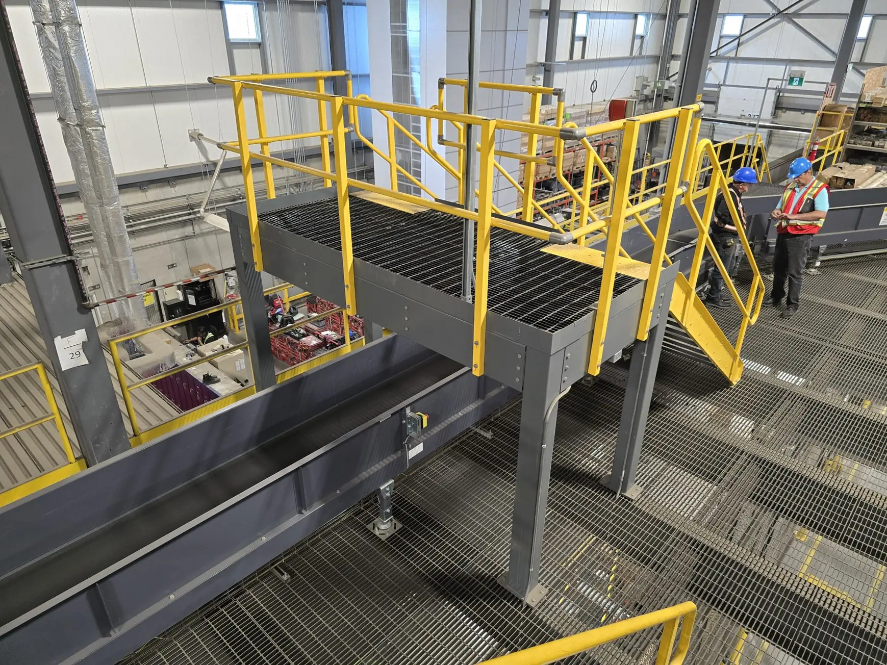 Elevated platform during inspection
